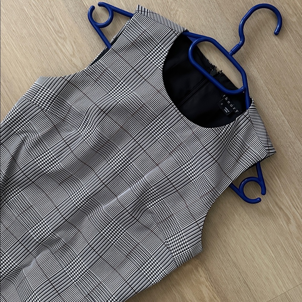 Theory Plaid Houndstooth Dress
